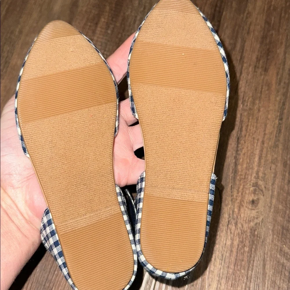 OLD NAVY Girls Gingham Plaid‎ Navy & White Shoes size 11 EUC